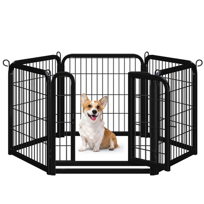 6 Panels Dog Pen Metal Pet Playpen Pet Fence