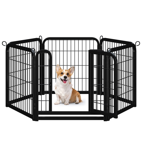 6 Panels Dog Pen Metal Pet Playpen Pet Fence