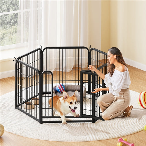 6 Panels Dog Pen Metal Pet Playpen Pet Fence