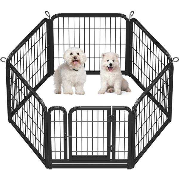 6 Panels Dog Pen Metal Pet Playpen Pet Fence
