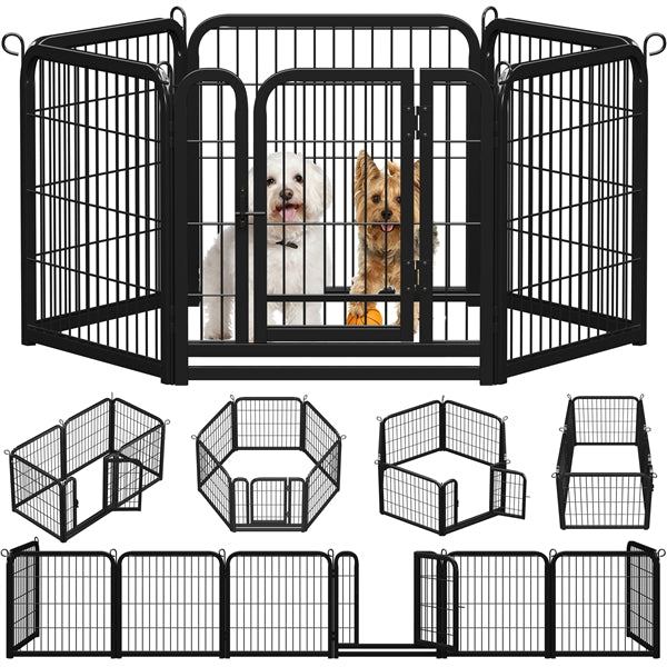 6 Panels Dog Pen Metal Pet Playpen Pet Fence