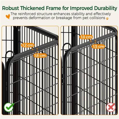 6 Panels Dog Pen Metal Pet Playpen Pet Fence