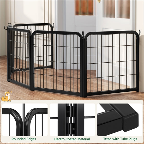 6 Panels Dog Pen Metal Pet Playpen Pet Fence