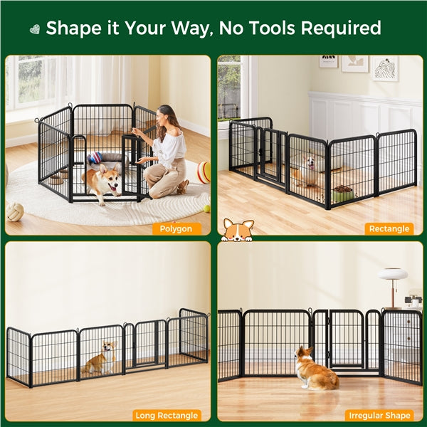 6 Panels Dog Pen Metal Pet Playpen Pet Fence