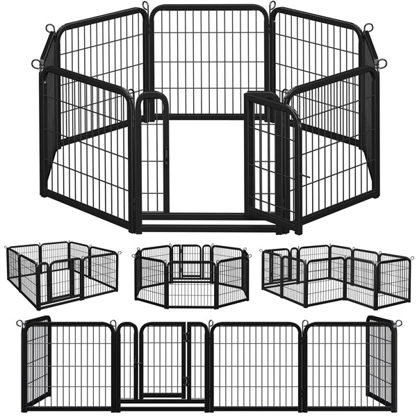 60cm Tall Dog Playpen Panels 8 Panels Dog Pen Metal Pet Playpen