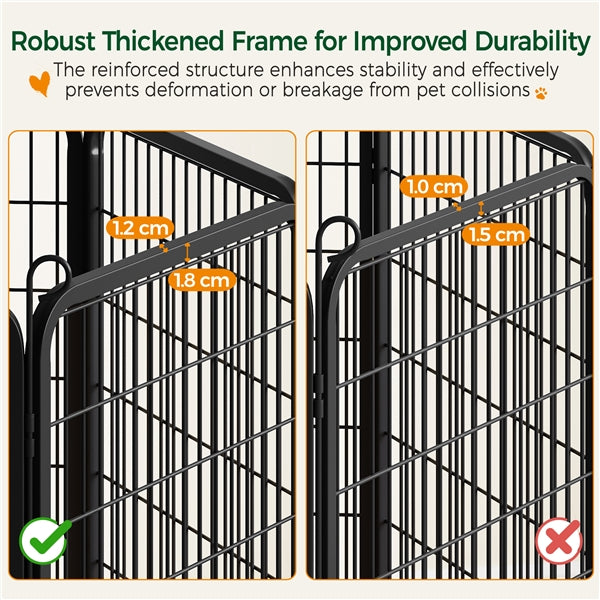 60cm Tall Dog Playpen Panels 8 Panels Dog Pen Metal Pet Playpen