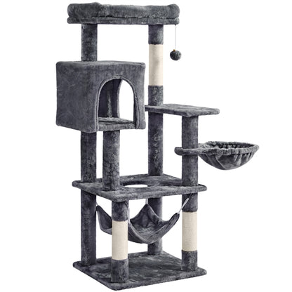 Multilevel Medium Cat Tree Plush Cat Tower with Sisal Scratching Posts