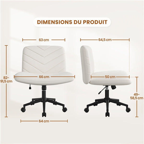 Fabric Swivel Desk Chair Cross Legged Office Chair Vanity chair Nail chair
