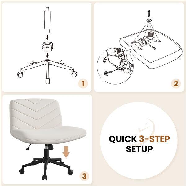 Fabric Swivel Desk Chair Cross Legged Office Chair Vanity chair Nail chair