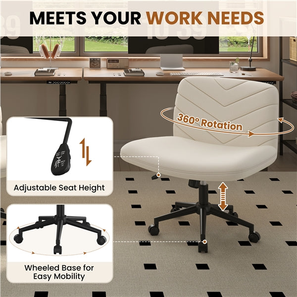 Fabric Swivel Desk Chair Cross Legged Office Chair Vanity chair Nail chair