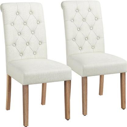4pcs Classic Upholstered Dining Chairs High Back Kitchen Chairs