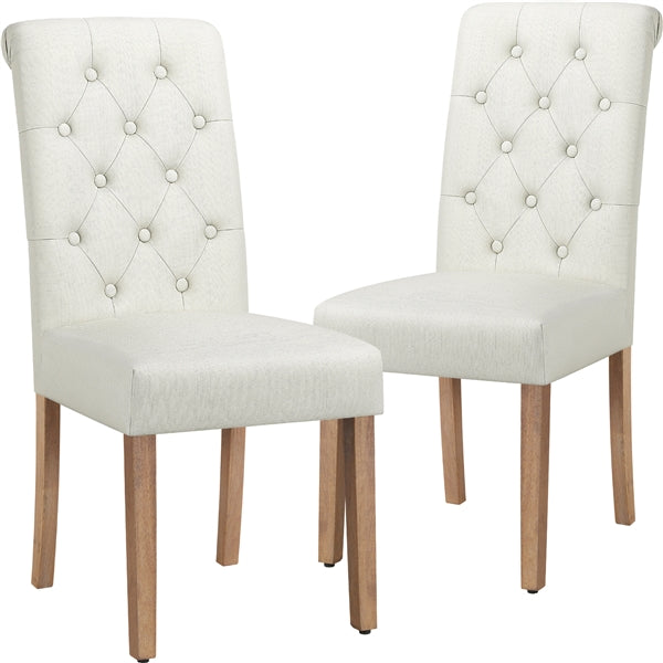 4pcs Classic Upholstered Dining Chairs High Back Kitchen Chairs