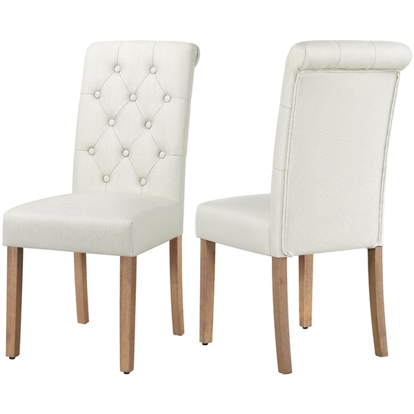 6x Classic Upholstered Dining Chairs High Back Kitchen Chairs