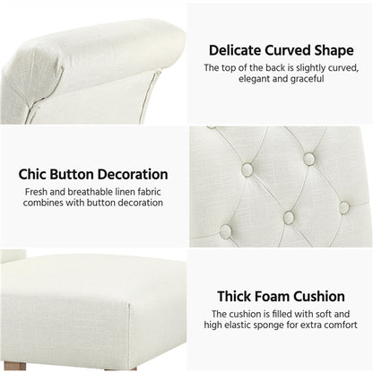 4pcs Classic Upholstered Dining Chairs High Back Kitchen Chairs