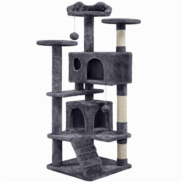 54.5'' Tall Cat Tree Condo Kitten Tree Tower Cat Tower