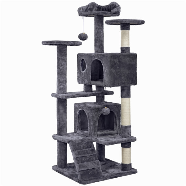 54.5'' Tall Cat Tree Condo Kitten Tree Tower Cat Tower