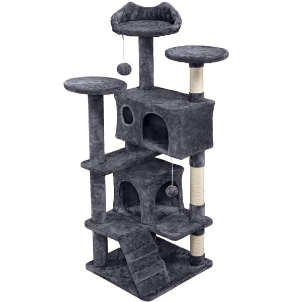 54.5'' Tall Cat Tree Condo Kitten Tree Tower Cat Tower