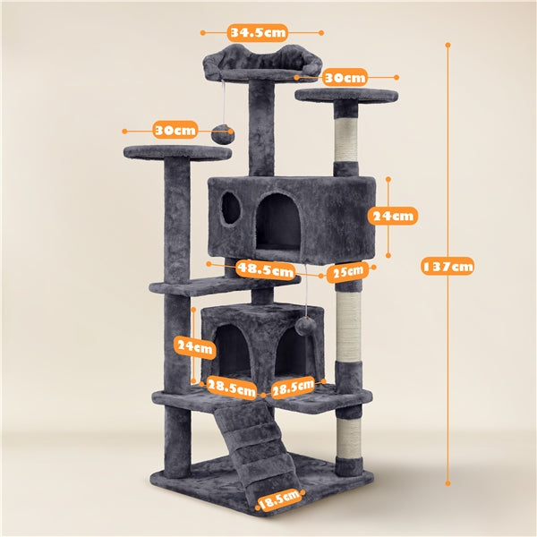 54.5'' Tall Cat Tree Condo Kitten Tree Tower Cat Tower