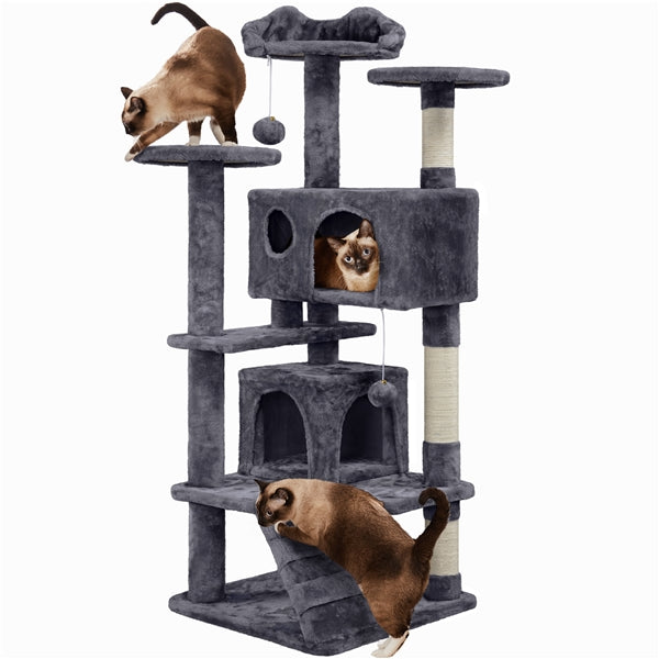 54.5'' Tall Cat Tree Condo Kitten Tree Tower Cat Tower