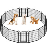 Yaheetech 2-Pack 8-Panel Pet Playpen with Gate Foldable Dog & Puppy Fence