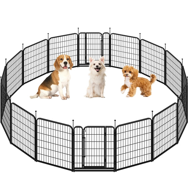 Yaheetech 2-Pack 8-Panel Pet Playpen with Gate Foldable Dog & Puppy Fence