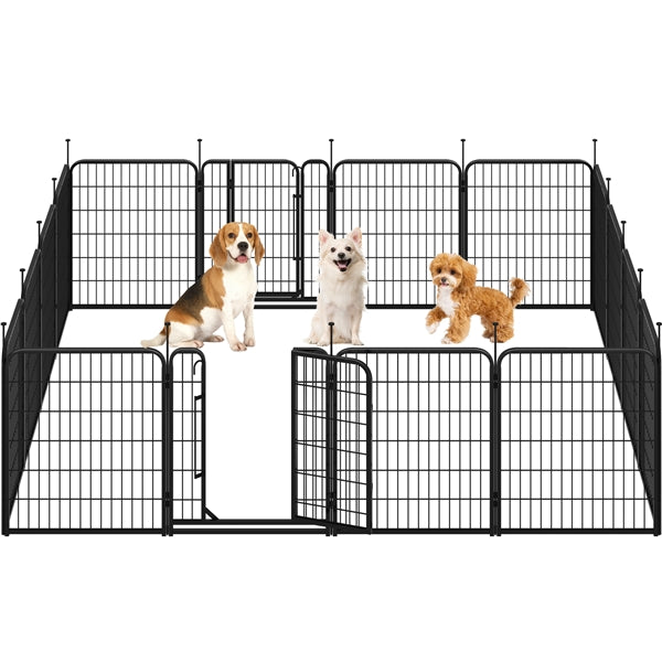 Yaheetech 2-Pack 8-Panel Pet Playpen with Gate Foldable Dog & Puppy Fence
