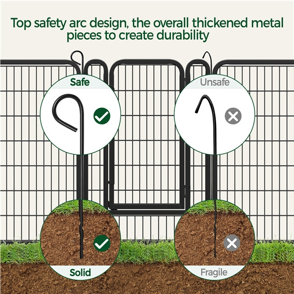 Set of 2 - 100cm Tall Dog Playpen Panels Dog Pen Dog Fence