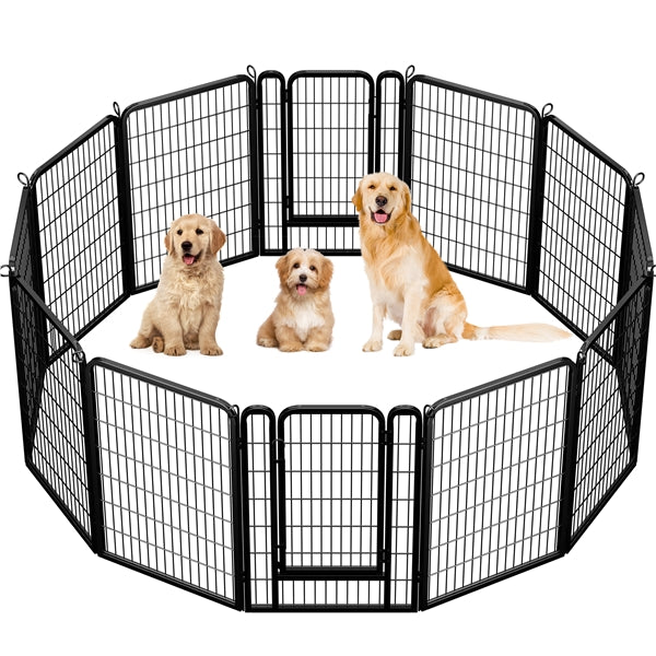 Set of 2 - 100cm Tall Dog Playpen Panels Dog Pen Dog Fence