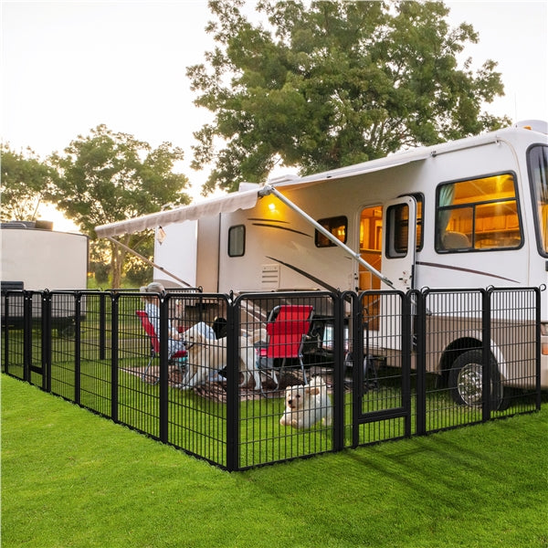 Set of 2 - 100cm Tall Dog Playpen Panels Dog Pen Dog Fence