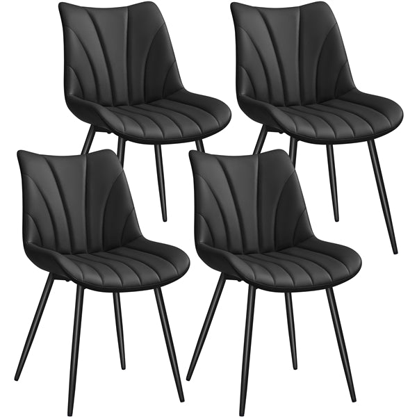 4x Modern Faux Leather Upholstered Dining Chairs Kitchen Chairs