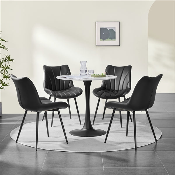 4x Modern Faux Leather Upholstered Dining Chairs Kitchen Chairs
