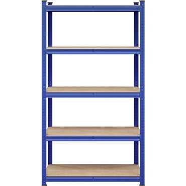 180cm H Heavy-Duty 5-Tier Garage Storage Shelf Rack Steel Shelving Unit