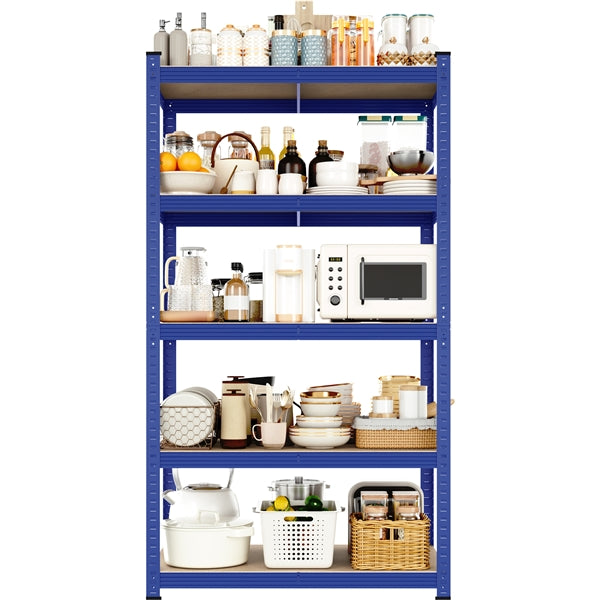 180cm H Heavy-Duty 5-Tier Garage Storage Shelf Rack Steel Shelving Unit