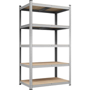 180cm H Heavy-Duty 5-Tier Steel Shelving Unit Garage Storage Shelf Rack