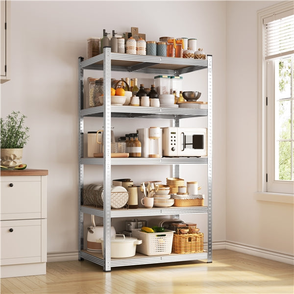 180cm H Heavy-Duty 5-Tier Steel Shelving Unit Garage Storage Shelf Rack