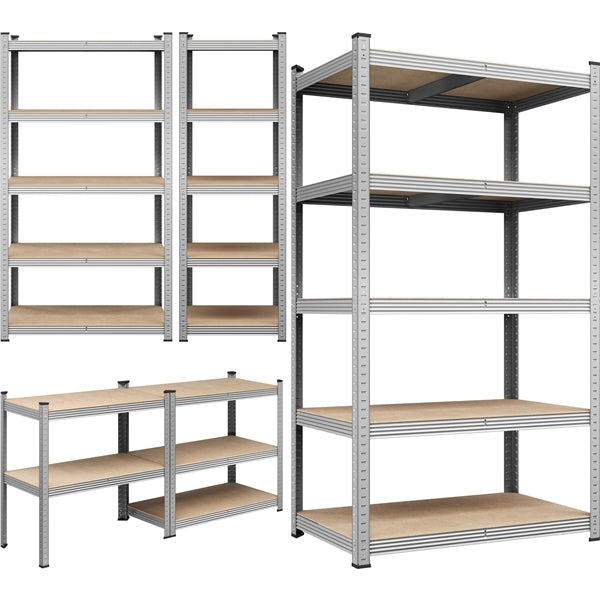 180cm H Heavy-Duty 5-Tier Steel Shelving Unit Garage Storage Shelf Rack