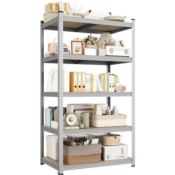 180cm H Heavy-Duty 5-Tier Steel Shelving Unit Garage Storage Shelf Rack