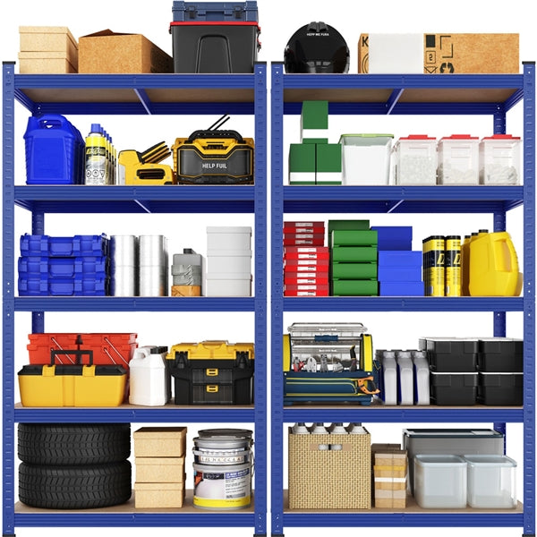 180cm H Heavy-Duty 5-Tier Steel Shelving Unit Garage Storage Shelf Rack