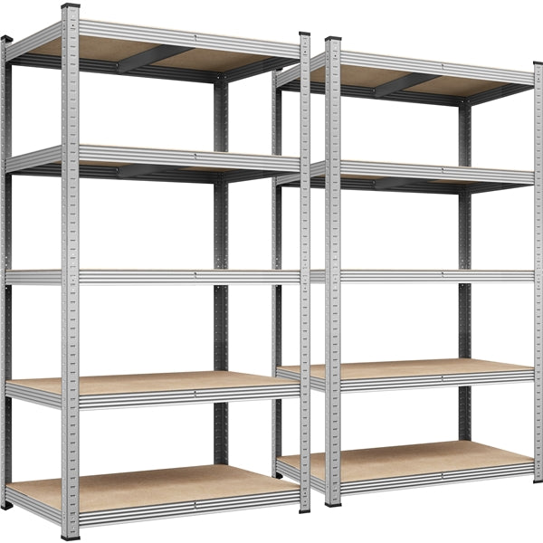 180cm H Heavy-Duty 5-Tier Steel Shelving Unit Garage Storage Shelf Rack