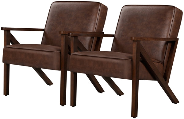 Mid-Century Faux Leather Accent Chair – Retro Lounge Armchair