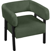 Corduroy Barrel Accent Chair Contemporary Upholstered Armchair