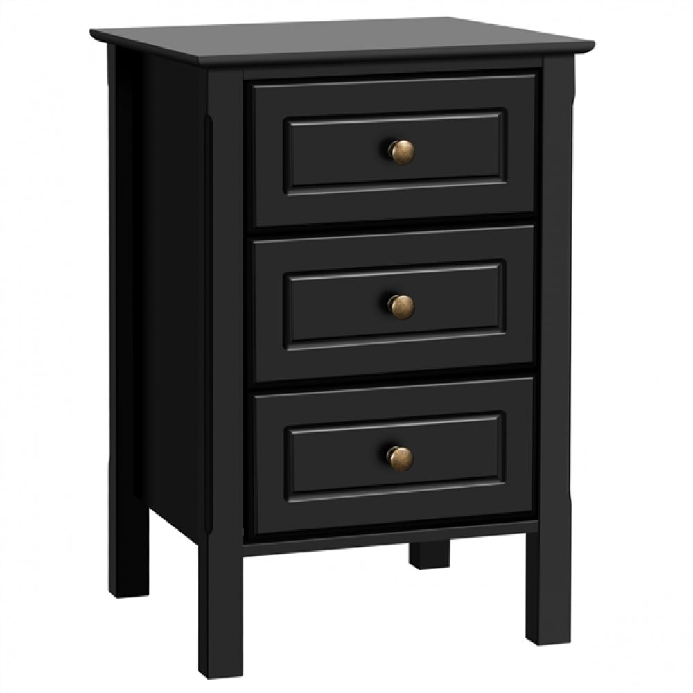 2x Side Table Nightstand End Table 3-drawer Side Table