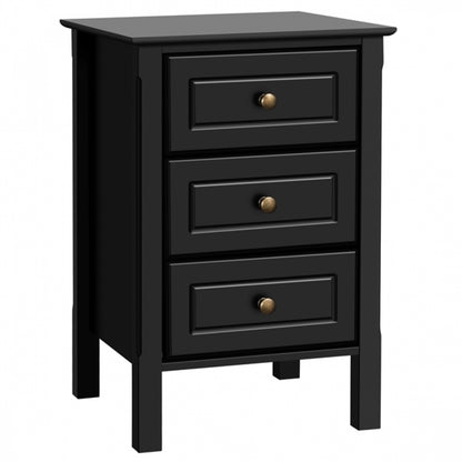2x Side Table Nightstand End Table 3-drawer Side Table