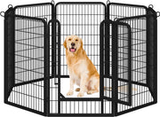 8 Panels Dog Playpen 100cm Tall Dog Pen Dog Fence