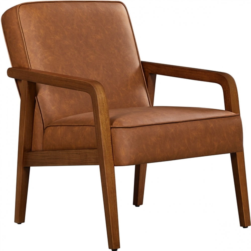 Mid-Century Modern Upholstered Lounge Chair Accent Armchair