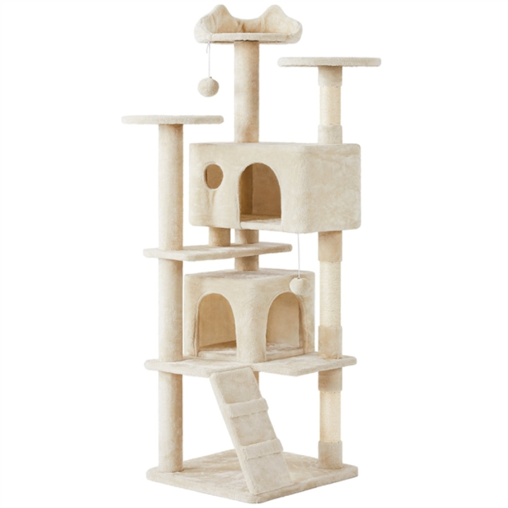 Cat Tree Cat Tower w/ Condos & Dangling Balls & Scratching Posts & Platforms