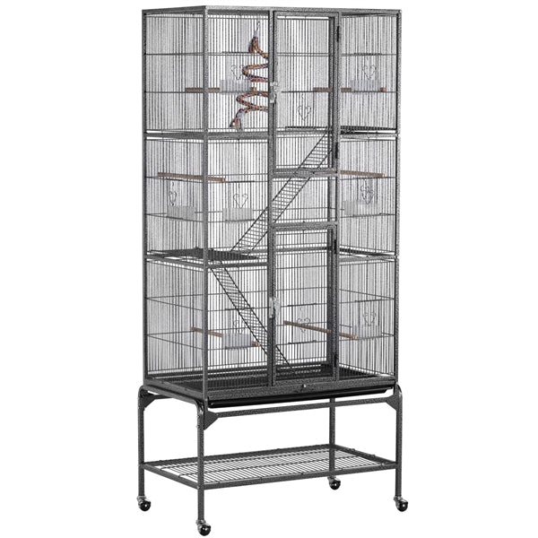 175.5cm H Extra Large Pet Cage Mobile Large Bird Cage Parrot Cage