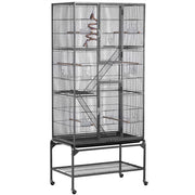 175.5cm H Extra Large Pet Cage Mobile Large Bird Cage Parrot Cage