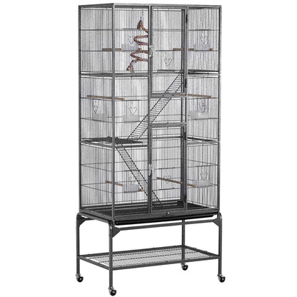 175.5cm H Extra Large Pet Cage Mobile Large Bird Cage Parrot Cage