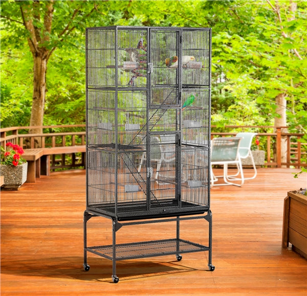 175.5cm H Extra Large Pet Cage Mobile Large Bird Cage Parrot Cage